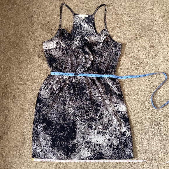 Lush black & grey spotted like patterned, spaghetti strap vacation dress, Large - Picture 10 of 13